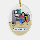 IT Computer Lover - Freundliche Leute Keramik Ornament (Rechts)