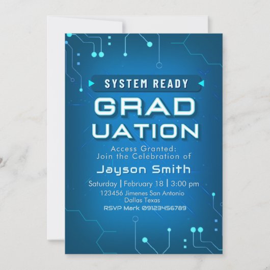 IT - Computer Science Graduation Einladung (Vorderseite)