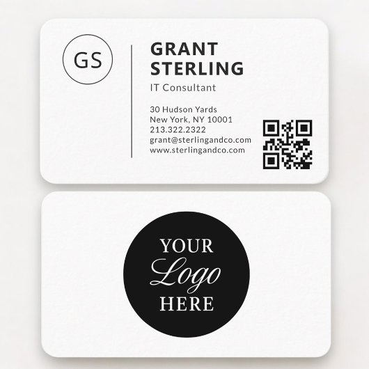 IT Consultant QR Code Logo Professional Visitenkarte