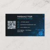IT Consulting Business | Einfache dunkle Futuristi Visitenkarte (Vorderseite)