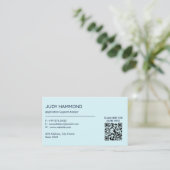 IT Consulting Business | Futuristische Bluelight Visitenkarte (Stehend Vorderseite)