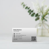 IT Consulting Business | Futuristisches Grau-Licht Visitenkarte (Stehend Vorderseite)