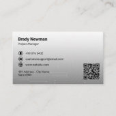 IT Consulting Business | Futuristisches Grau-Licht Visitenkarte (Vorderseite)