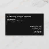IT Desktop Support-Spezialist Visitenkarte (Vorderseite)