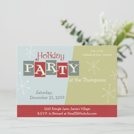 IT - Einladung zur AtomRetro-Feier (Stehend Vorderseite)