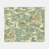 IT Forest Fishing Muster Fleecedecke (Vorderseite (Horizontal))