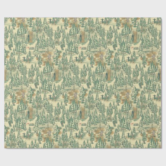 IT Forest Fishing Muster Geschenkpapier (Flach)