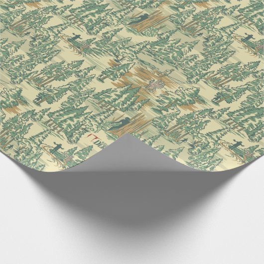 IT Forest Fishing Muster Geschenkpapier (Ecke)