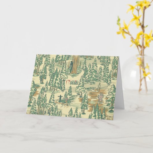 IT Forest Fishing Muster Karte (Gelbe Blume)