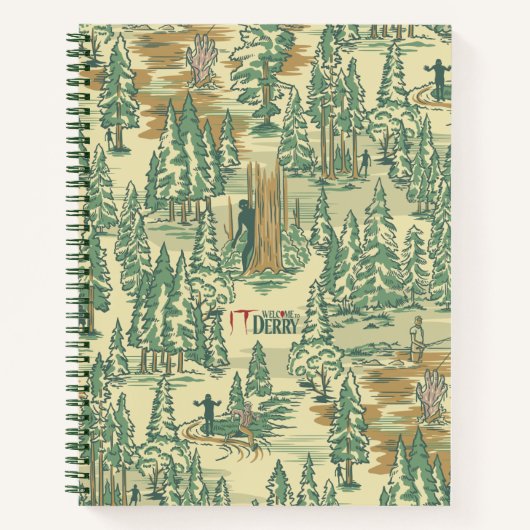 IT Forest Fishing Muster Notizblock (Vorderseite)