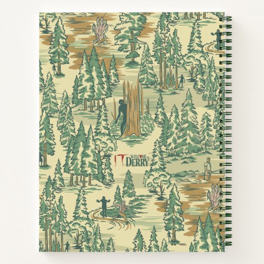 IT Forest Fishing Muster Notizblock (Rückseite)