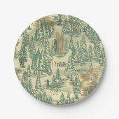 IT Forest Fishing Muster Pappteller (Vorderseite)