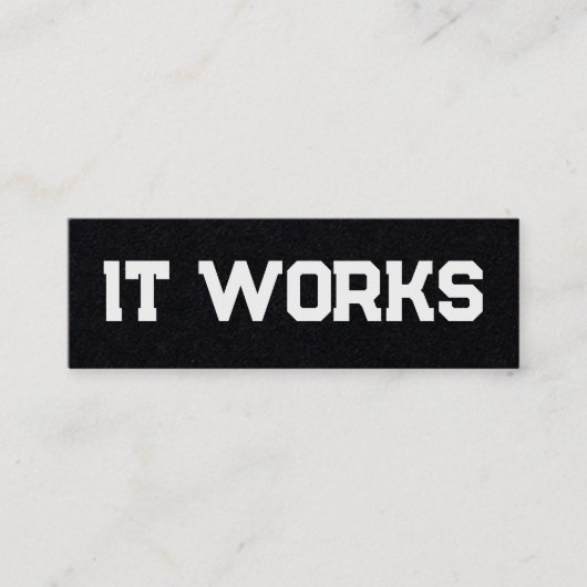 IT funktioniert QR Mini Visitenkarte (Vorderseite)