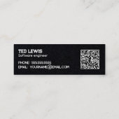 IT funktioniert QR Mini Visitenkarte (Rückseite)