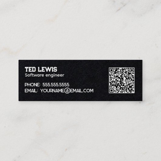 IT funktioniert QR Mini Visitenkarte (Rückseite)