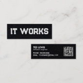 IT funktioniert QR Mini Visitenkarte (Vorne/Hinten)
