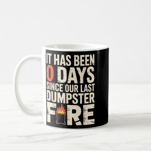 It Has Been 0 Days Since Our Last Dumpster Fire - Kaffeetasse (Links)