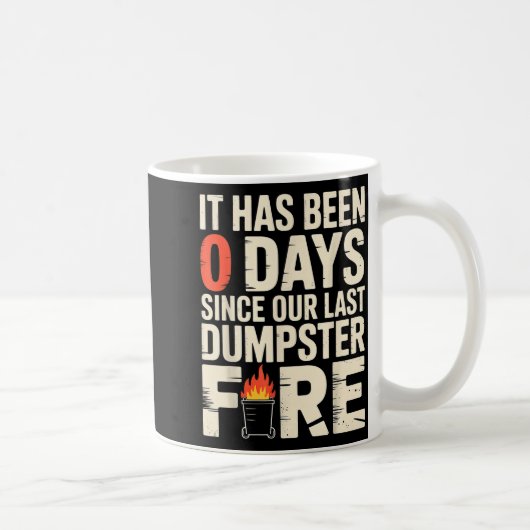 It Has Been 0 Days Since Our Last Dumpster Fire - Kaffeetasse (Rechts)