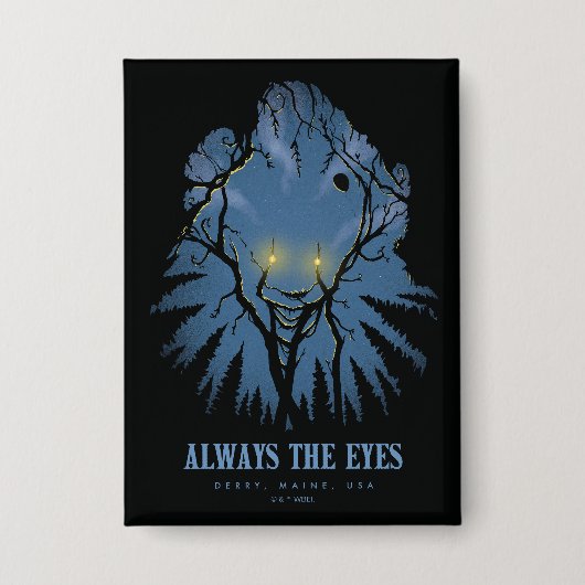 IT immer die Augen pareidolischen Baumhaufen Button (Vorderseite)