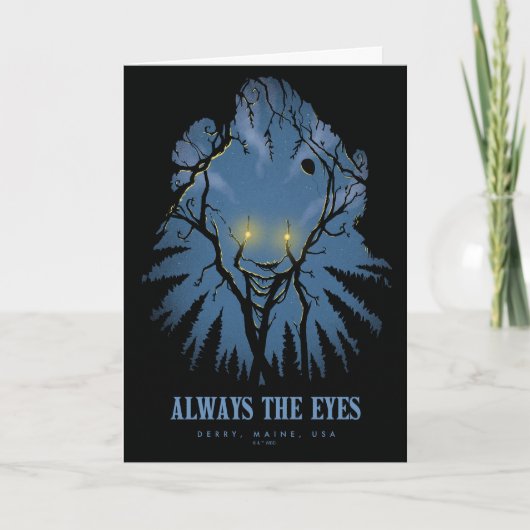 IT immer die Augen pareidolischen Baumhaufen Karte (Vorderseite)