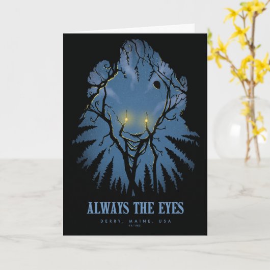 IT immer die Augen pareidolischen Baumhaufen Karte (Gelbe Blume)