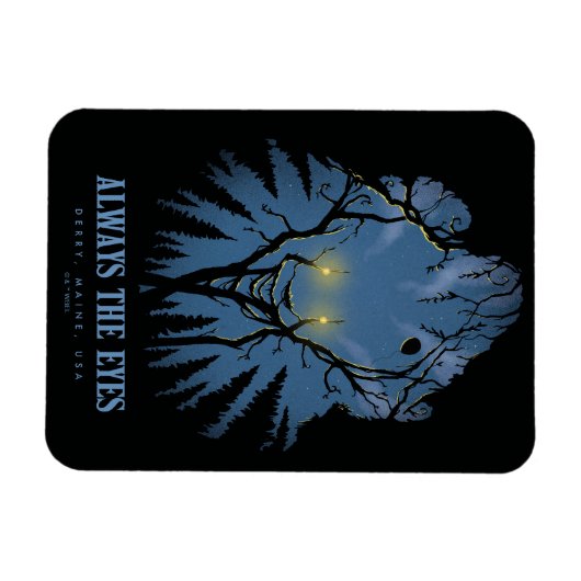 IT immer die Augen pareidolischen Baumhaufen Magnet (Horizontal)