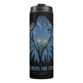 IT immer die Augen pareidolischen Baumhaufen Thermosbecher (Vorderseite)