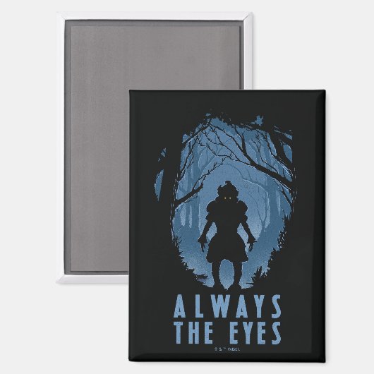 IT immer die Silhouette des Auenwaldes Magnet (Vorderseite/Rückseite)