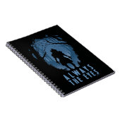 IT immer die Silhouette des Auenwaldes Notizblock (Rechte Seite)