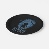 IT immer die Silhouette des Auenwaldes Pappteller (Schrägansicht)