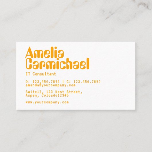 IT Information Technology Consultant Business Card Visitenkarte (Vorderseite)