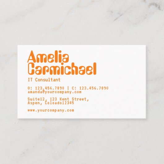 IT Information Technology Consultant Business Card Visitenkarte (Vorderseite)