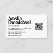 IT Informationstechnologie-Berater QR-Code Visitenkarte (Vorderseite)