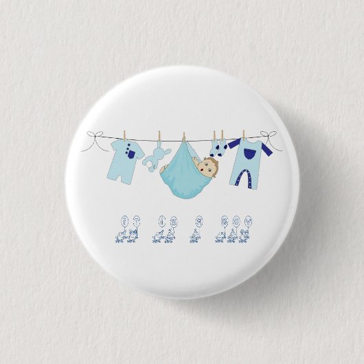 It is a Boy Baby shower Button (Vorderseite)