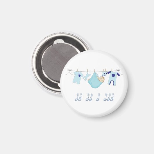 It is a Boy  Baby shower Magnet (Vorderseite/Rückseite)