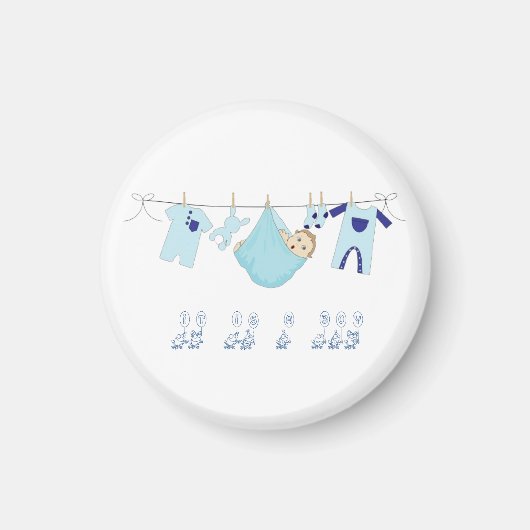 It is a Boy Baby shower Magnet (Vorne)