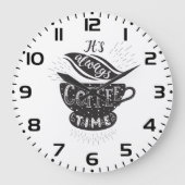 It Is Always Coffee Time Große Wanduhr (Vorderseite)