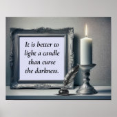 It is better to light a candle poster (Vorne)