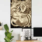 IT IS FINISHED - Lion Of Judah Vs. Winged Serpent Poster (Heimbüro)