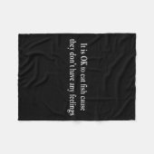 It Is Ok To Eat Fish Cause They Dont Have Any Fee Fleecedecke (Vorderseite (Horizontal))