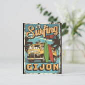   It is surf time in Gijon Postkarte (Stehend Vorderseite)