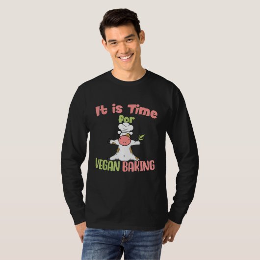 It is Time for Vegan Baking Vegan Baking T-Shirt (Vorne ganz)