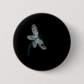 It Is Well With My Soul Dragonfly Chirtian Quote Button (Vorderseite)
