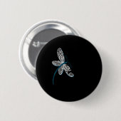 It Is Well With My Soul Dragonfly Chirtian Quote Button (Vorne & Hinten)