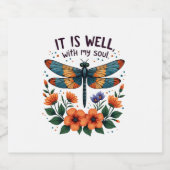 It Is Well With My Soul Inspirational Quote (1) Schaumweinetikett (Einzelnes Label)