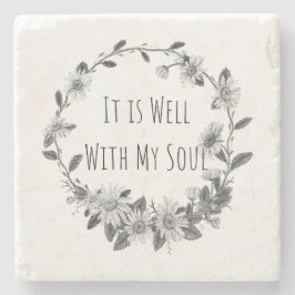 It Is Well With My Soul Keepsake Stone Coaster Steinuntersetzer