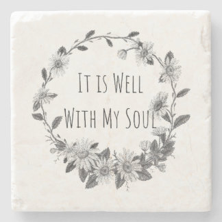 It Is Well With My Soul Keepsake Stone Coaster Steinuntersetzer