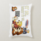 It Is What It Is – Funny Dog Illustration  Dekokissen (Vorderseite(Vertikal))