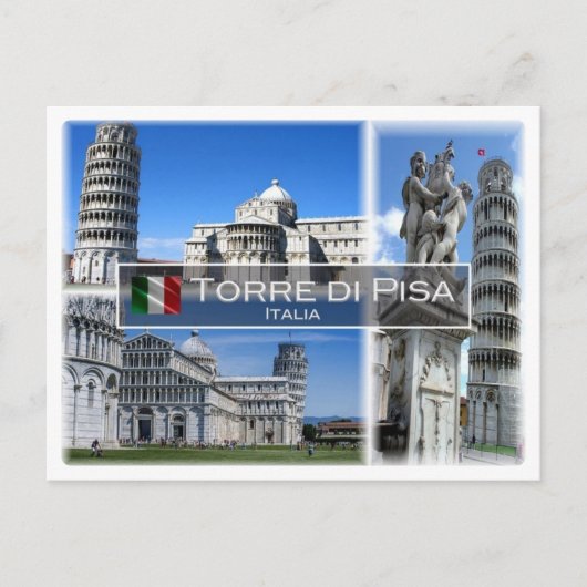 IT Italia - Torre di Pisa - Postkarte (Vorderseite)