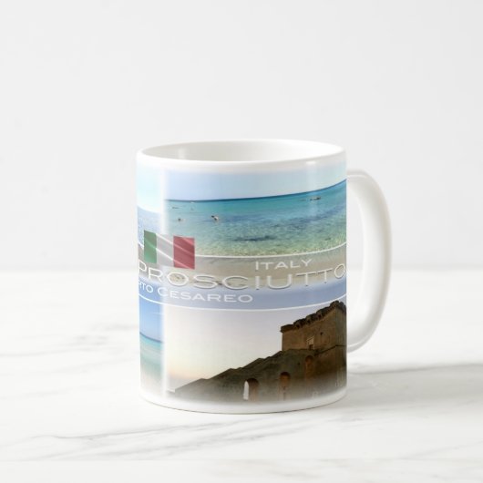 IT Italien - Apulien - Punta Prosciutto - Kaffeetasse (VorderseiteRechts)